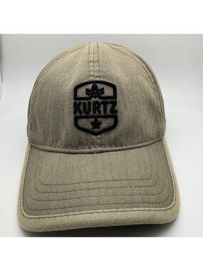 A. Kurtz Baseball Cap Hat Men's Khaki Cotton Blend "Kurtz Made Strong" One Size